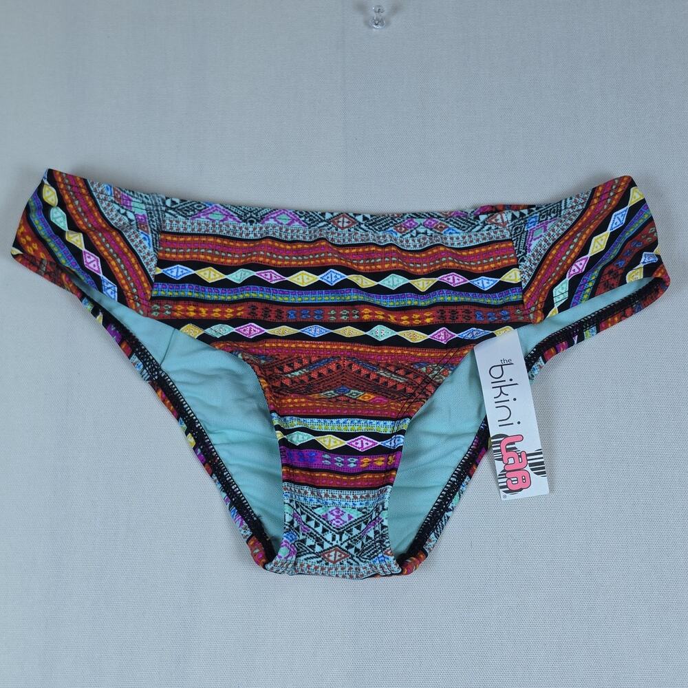 The Bikini Lab Women's Bikini Bottom Tribal Print Hipster Swim Bottom Size S NWT